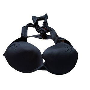 Mossimo padded black halter swim top- size M